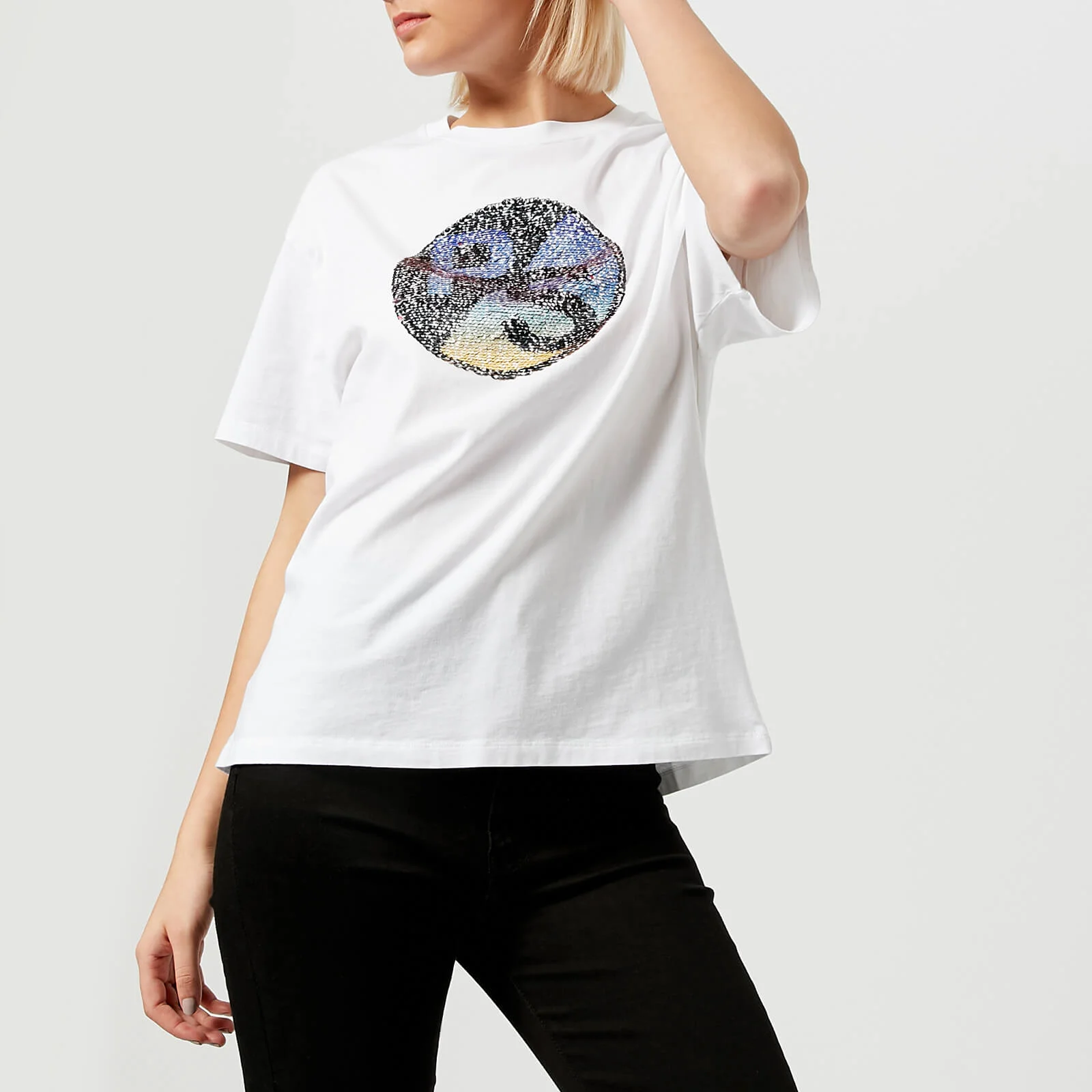 PS Paul Smith Women's PS Sequin T-Shirt - White Image 1