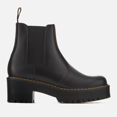 Dr. Martens Women's Rometty Vintage Smooth Leather Heeled Chelsea Boots - Black