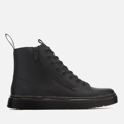 Dr. Martens Men's Talib Zip Softy T Leather 8-Eye Boots - Black