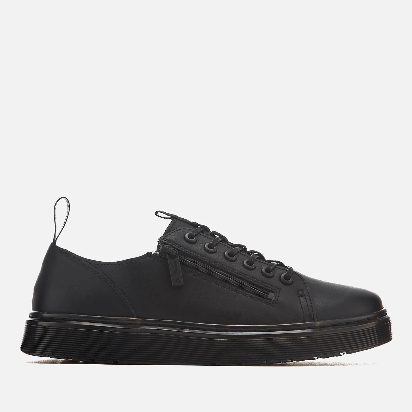 Dr. Martens Men's Dante Zip Softy T Leather 6-Eye Shoes - Black Image 1