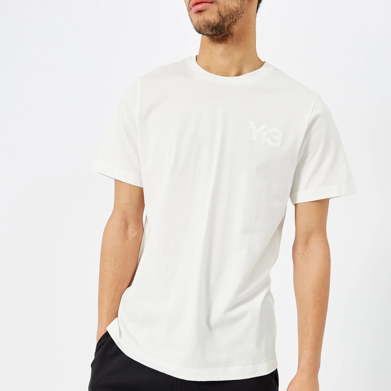 Y-3 Men's Cl Short Sleeve Front Logo T-Shirt - Core White Image 1