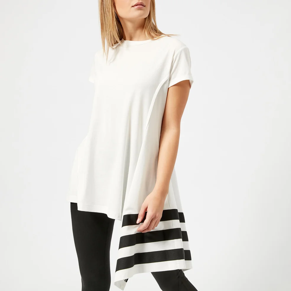 Y-3 Women's Stripe T-Shirt - Core White/Black Image 1