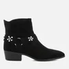 Rebecca Minkoff Women's Stella Studs Suede Heeled Ankle Boots - Black - Image 1