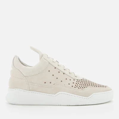 Filling Pieces Men's Ghost Gradient Perforated Low Top Trainers - Off White