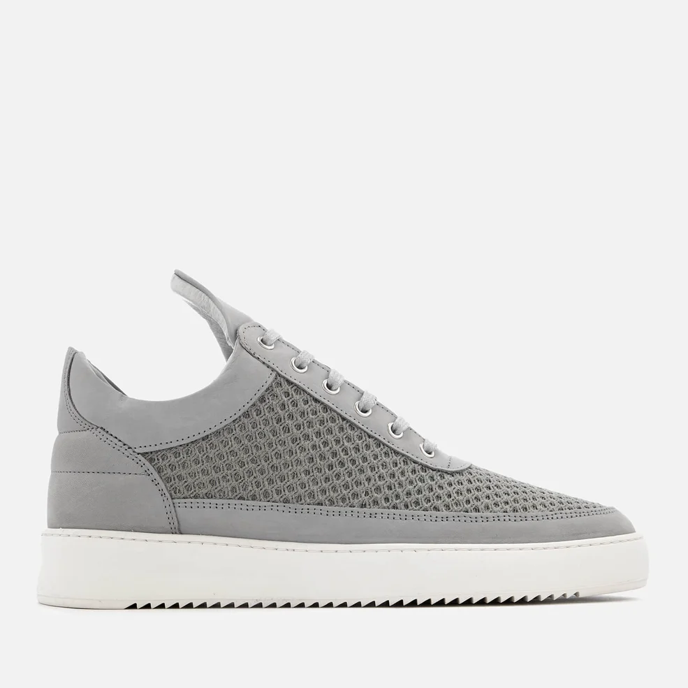 Filling Pieces Men's Ripple Mesh Low Top Trainers - Light Grey Image 1