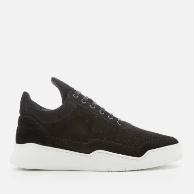 Filling Pieces Men's Ghost Gradient Perforated Low Top Trainers - Black