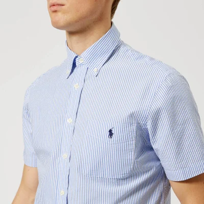 Polo Ralph Lauren Men's Short Sleeve Seersucker Shirt - Blue