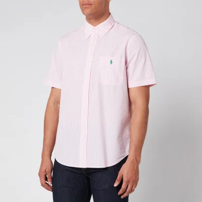 Polo Ralph Lauren Men's Seersucker Stripe Shirt - Pink/White