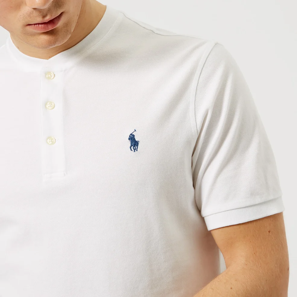 Polo Ralph Lauren Men's Short Sleeve Henley T-Shirt - White Image 1