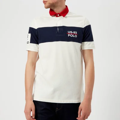 Polo Ralph Lauren Men's Basic Mesh Rugby Polo Shirt - Deckwash White