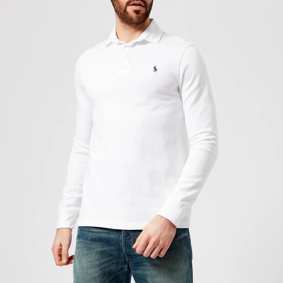 Polo Ralph Lauren Men's Long Sleeve Rugby Top - White Image 1