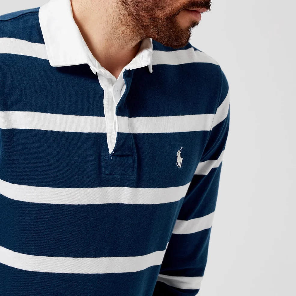 Polo Ralph Lauren Men's Striped Rugby Top - Holiday Navy Image 1