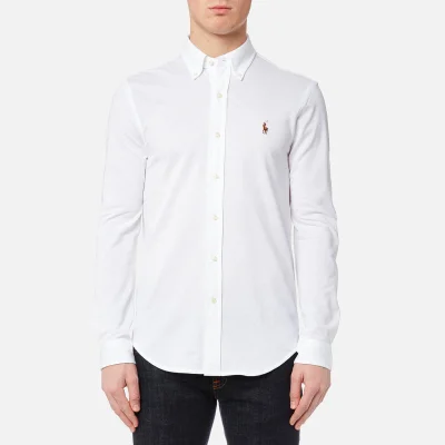 Polo Ralph Lauren Men's Long Sleeve Oxford Pique Shirt - White