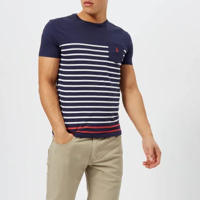 Polo Ralph Lauren Men's Striped Pocket T-Shirt - Newport Navy
