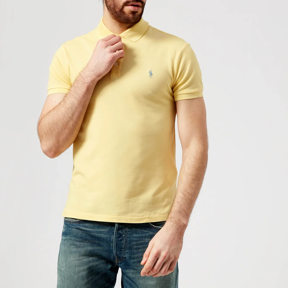 Polo Ralph Lauren Men's Stretch Mesh Polo Shirt - Banana Peel Image 1