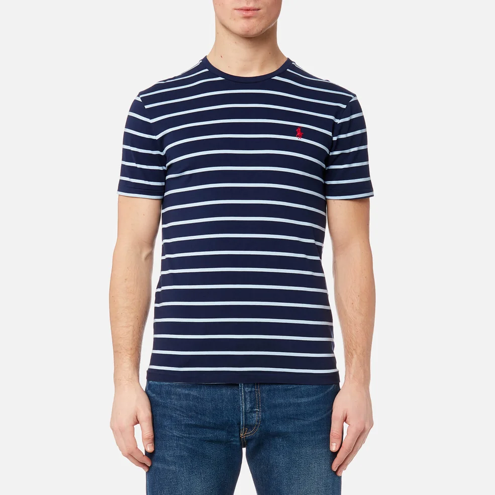 Polo Ralph Lauren Men's Striped Short Sleeve T-Shirt - Newport Navy/Elite Blue Image 1