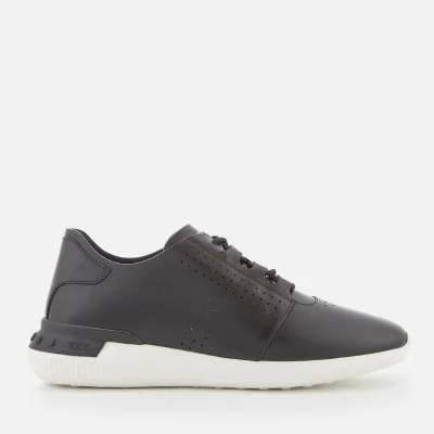 Tod's Men's Leather Contrast Sole Trainers - Black