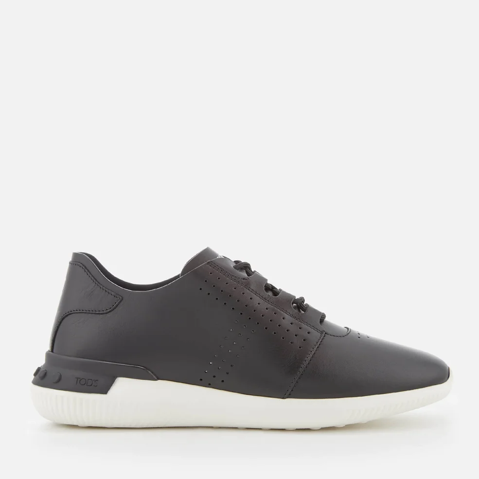 Tod's Men's Leather Contrast Sole Trainers - Black Image 1