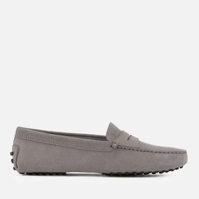 Tod's Women's Gommino Suede Driving Shoes - Light Grey