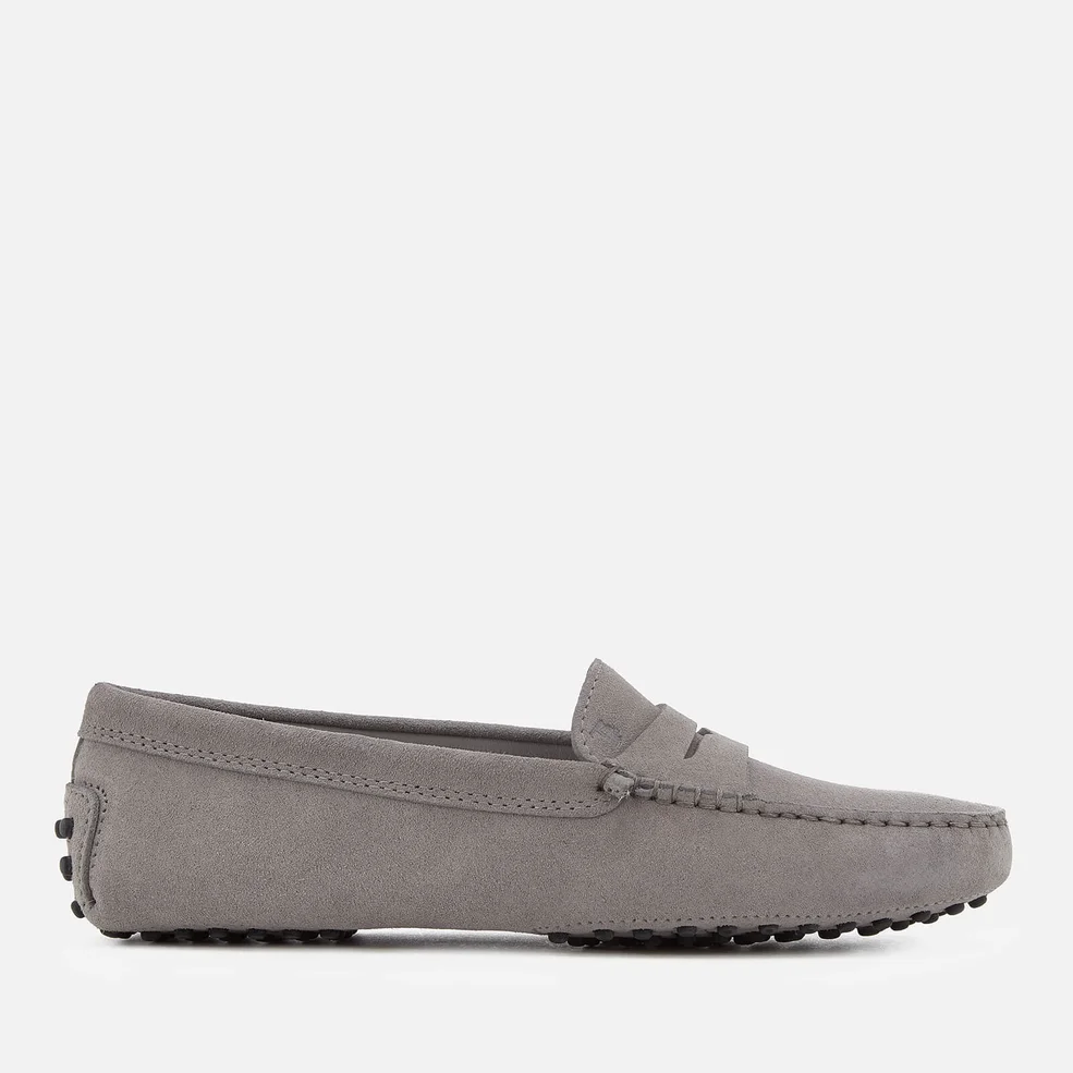 Tod's Women's Gommino Suede Driving Shoes - Light Grey Image 1