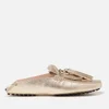 Tod's Women's Gommino Fringe Metallixc Leather Loafers - Gold - Image 1