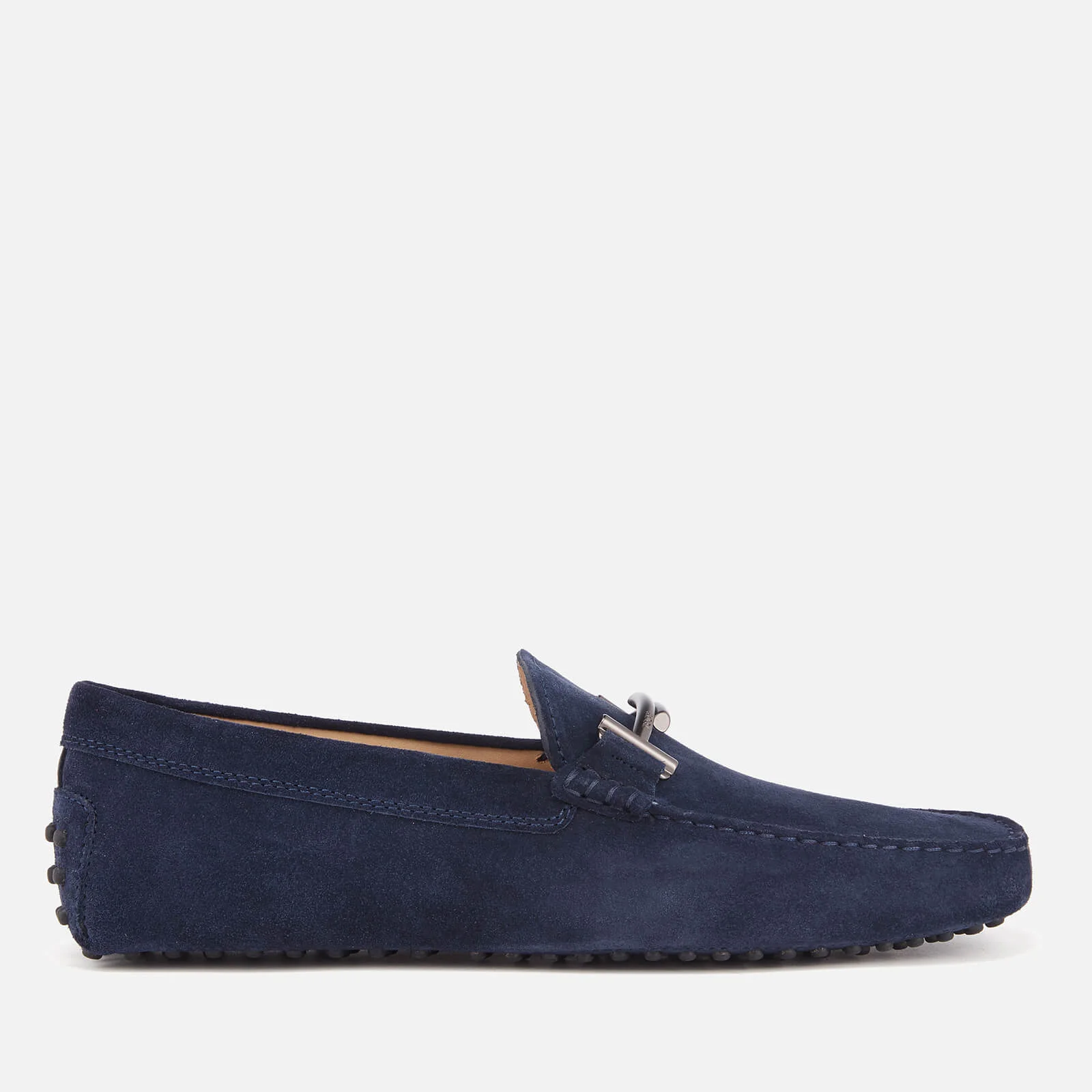 Tod's Men's Suede Gommino Double T Driving Shoes - Navy Image 1