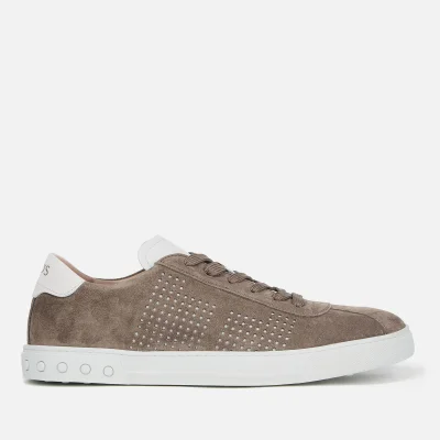 Tod's Men's Suede Perforated Side Trainers - Beige