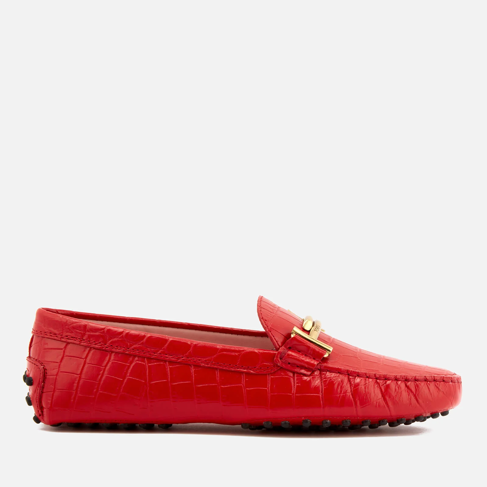 Tod's Women's Print Croc Gommino Driving Shoes - Red Image 1