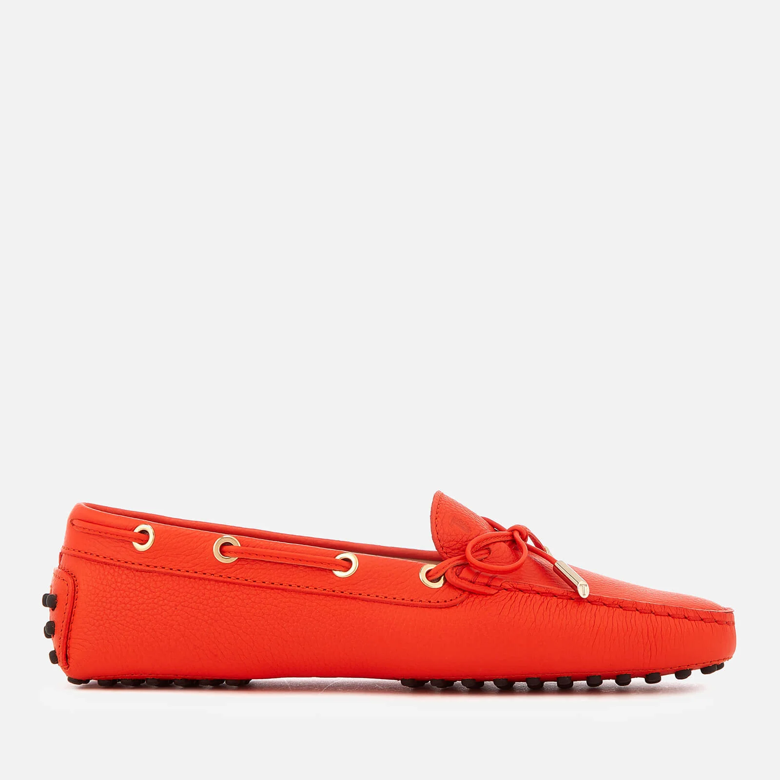 Tod's Women's Gommino Leather Driving Shoes - Orange Image 1