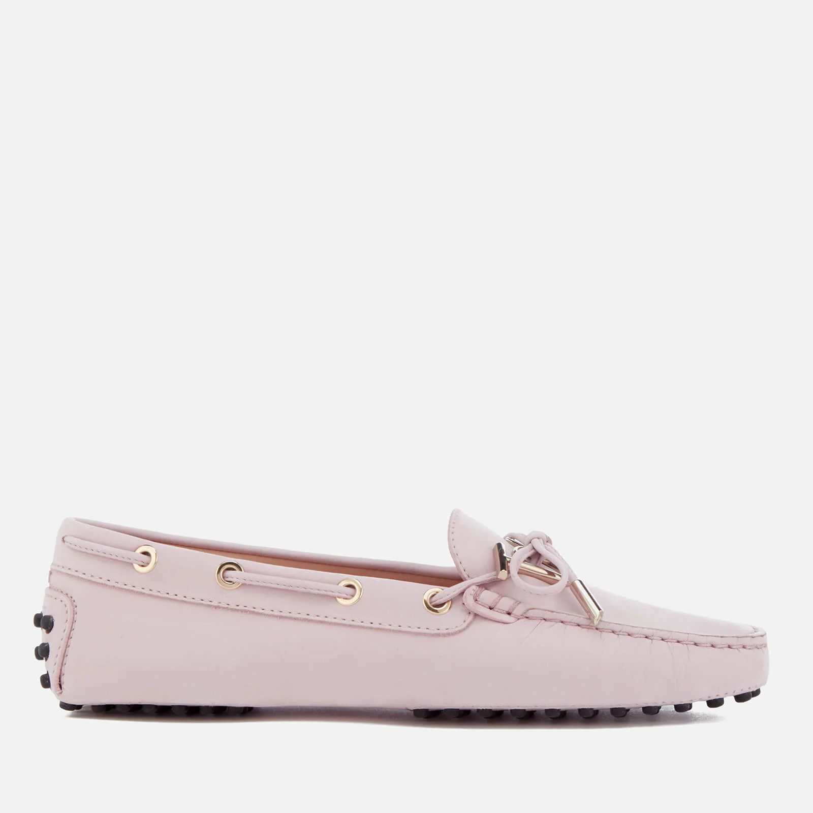 Tod's Women's Suede Gommino Heaven Logo Loafers - Light Pink Image 1