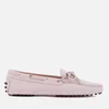 Tod's Women's Suede Gommino Heaven Logo Loafers - Light Pink - Image 1