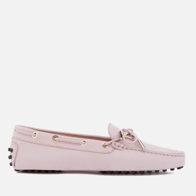 Tod's Women's Suede Gommino Heaven Logo Loafers - Light Pink