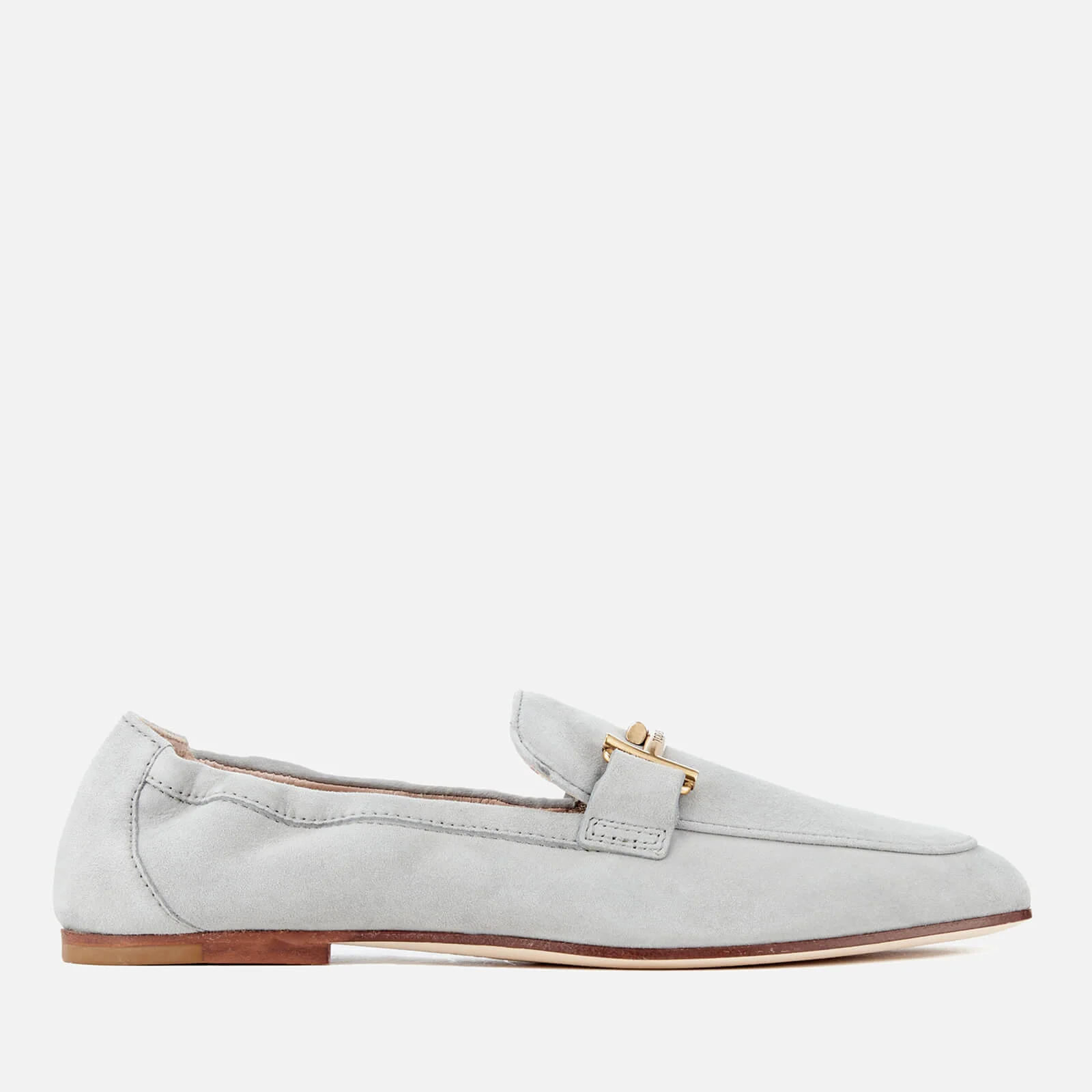 Tod's Women's Suede Double T Loafers - Grey Image 1