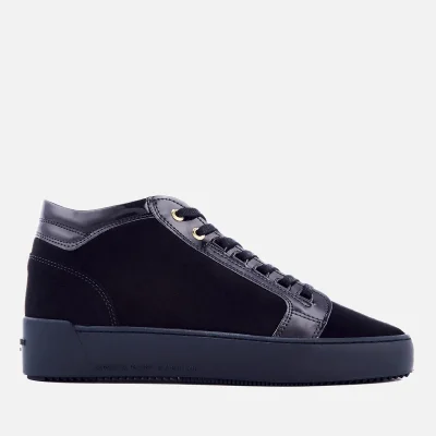 Android Homme Men's Propulsion Mid Suede/Patent Trainers - Navy