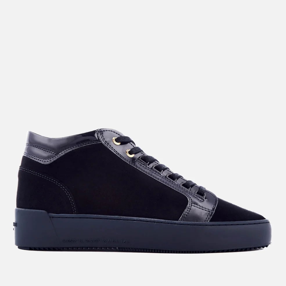 Android Homme Men's Propulsion Mid Suede/Patent Trainers - Navy Image 1