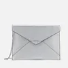 MICHAEL MICHAEL KORS Women's Large Soft Envelope Clutch Bag - Silver - Image 1