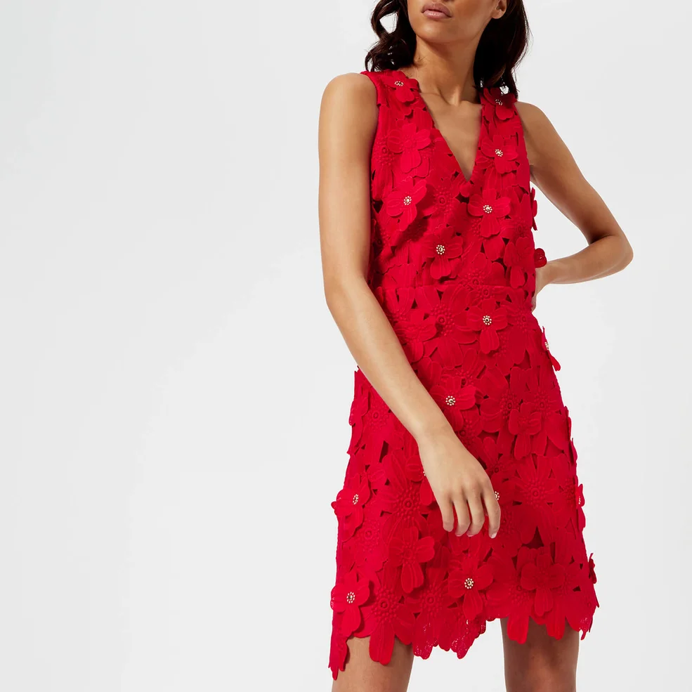 MICHAEL MICHAEL KORS Women's Floral Lace Dress - True Red Image 1