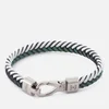 Tod's Men's Leather Pleated Bracelet - Green - Image 1