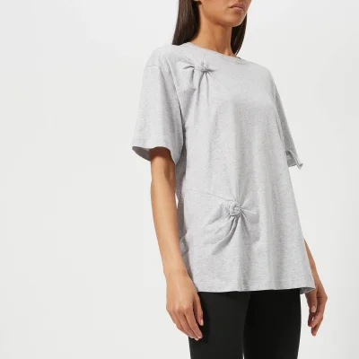 Helmut Lang Women's Knot Detail Oversized T-Shirt - Grey Melange
