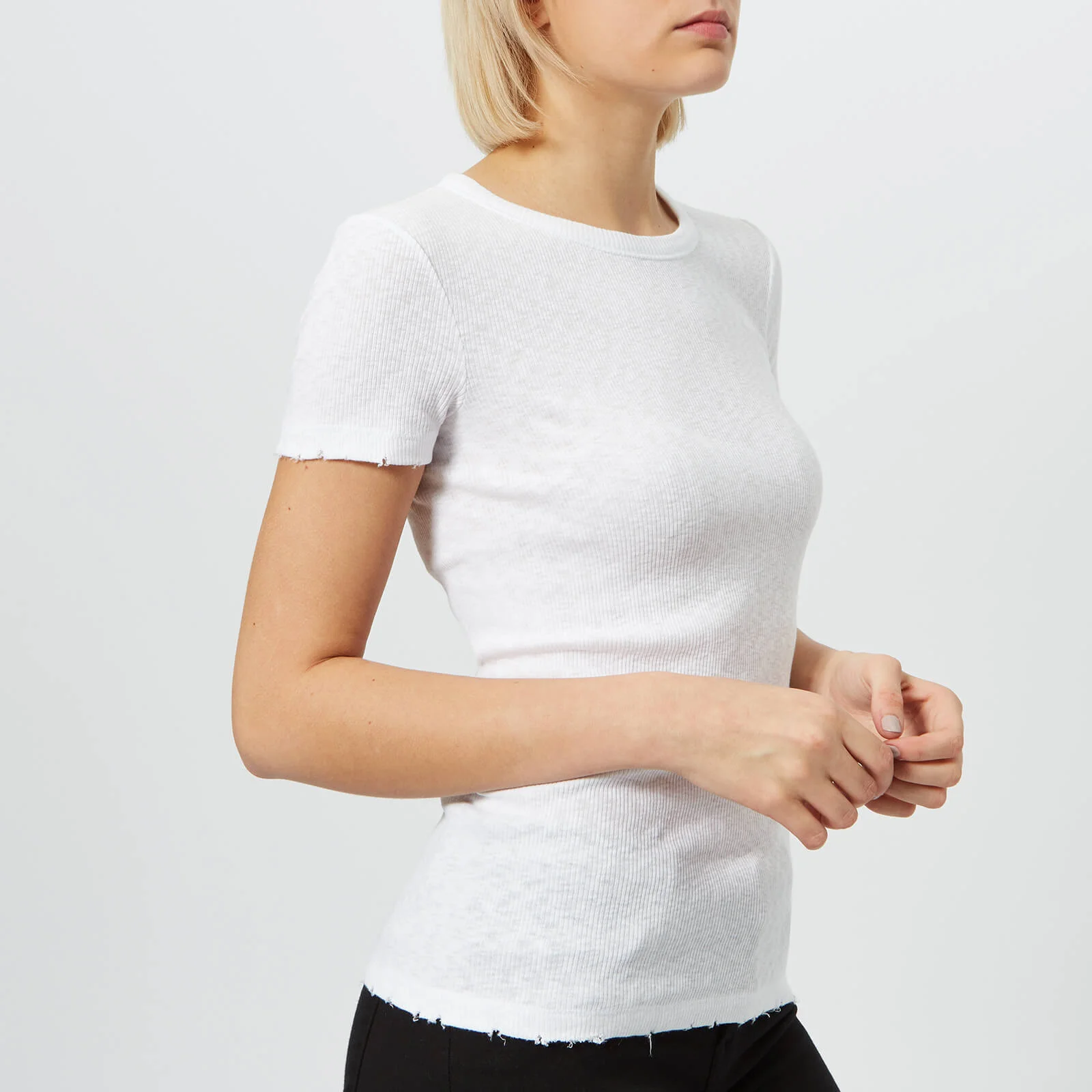 Helmut Lang Women's Chewed Up Vintage T-Shirt - White Image 1