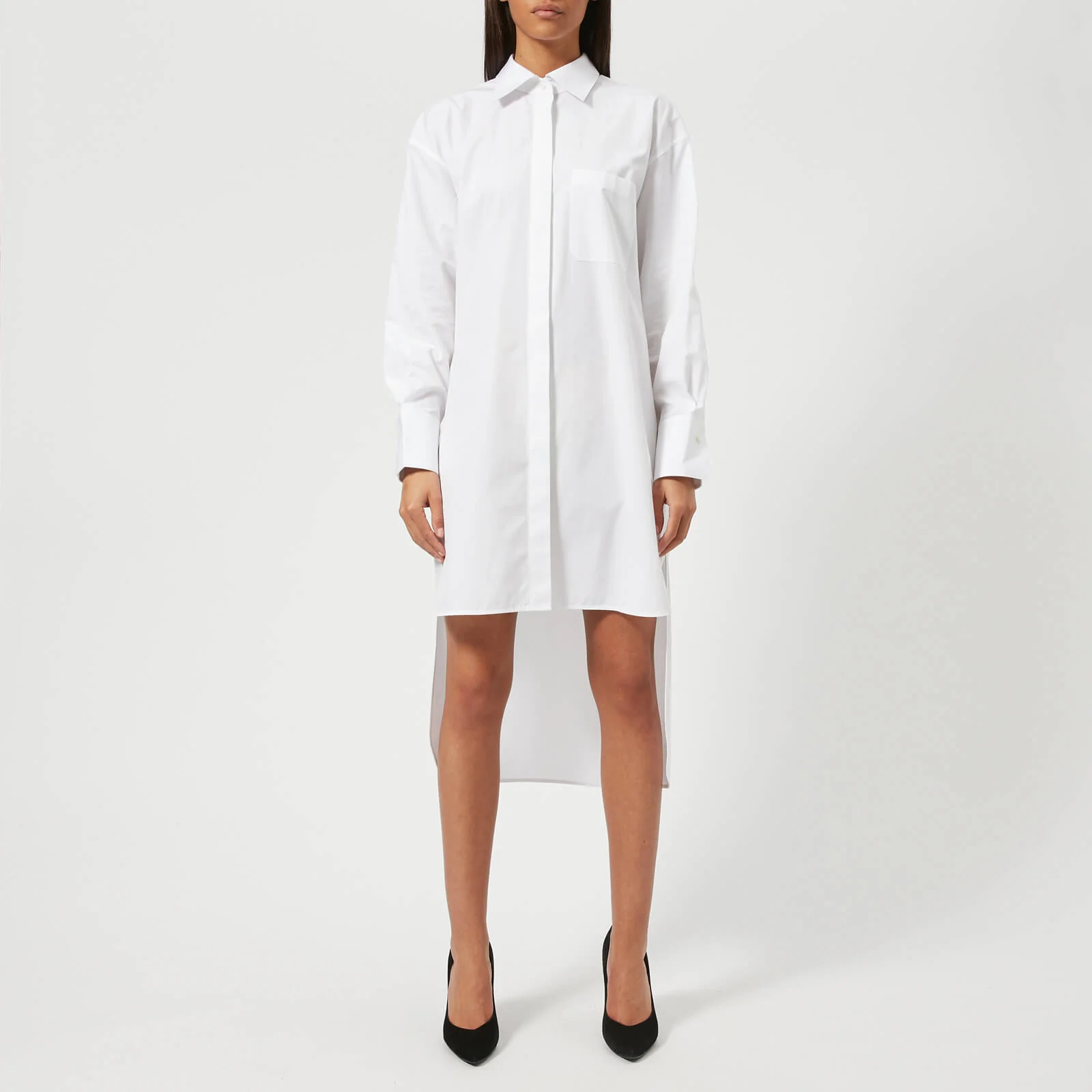 Helmut Lang Women's Open Pocket Shirt Dress - Bright White Image 1