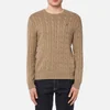 Polo Ralph Lauren Men's Cable Knitted Long Sleeve Jumper - Honey Brown Heather - Image 1
