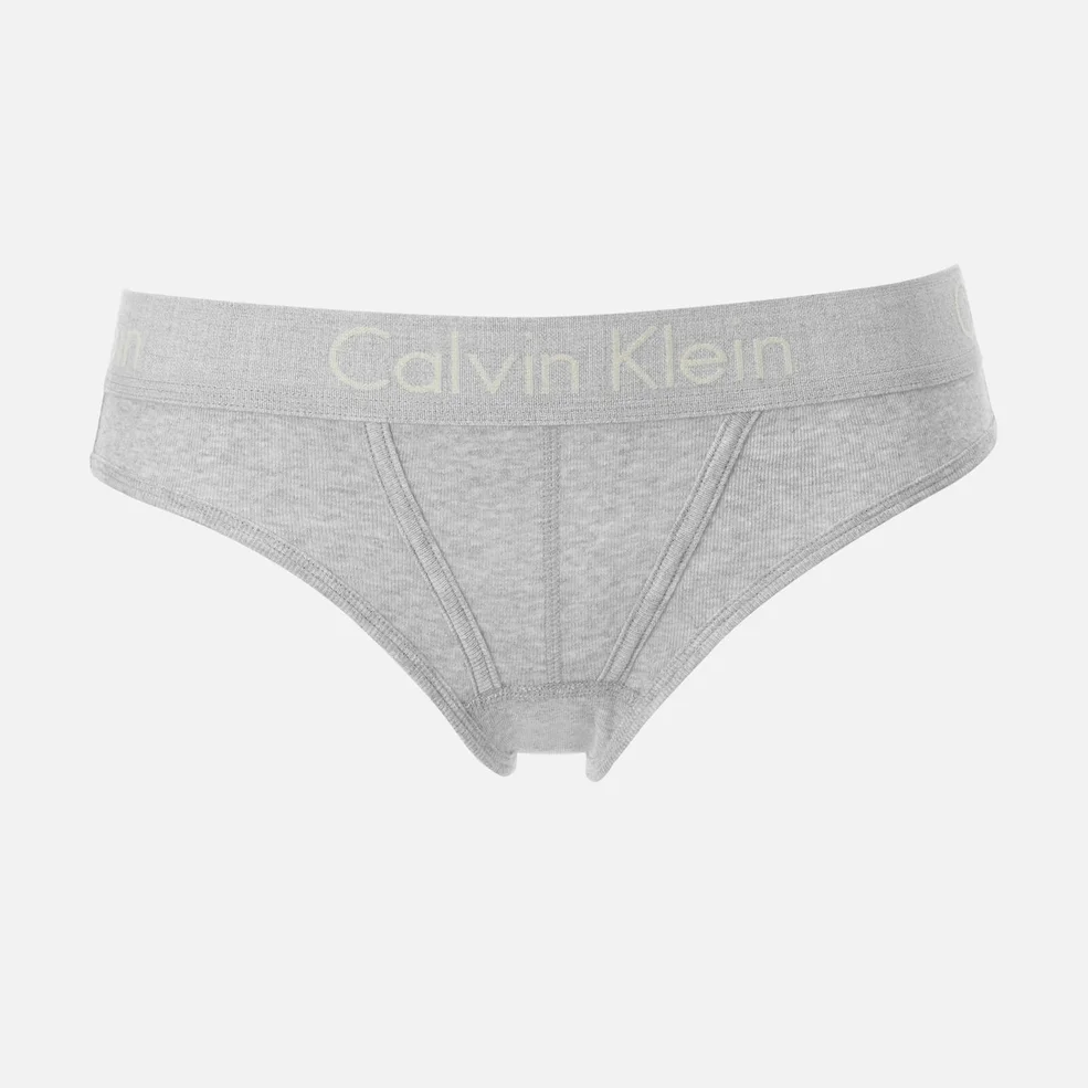 Calvin Klein Women's Logo Band Bikini Briefs - Grey Heather Image 1