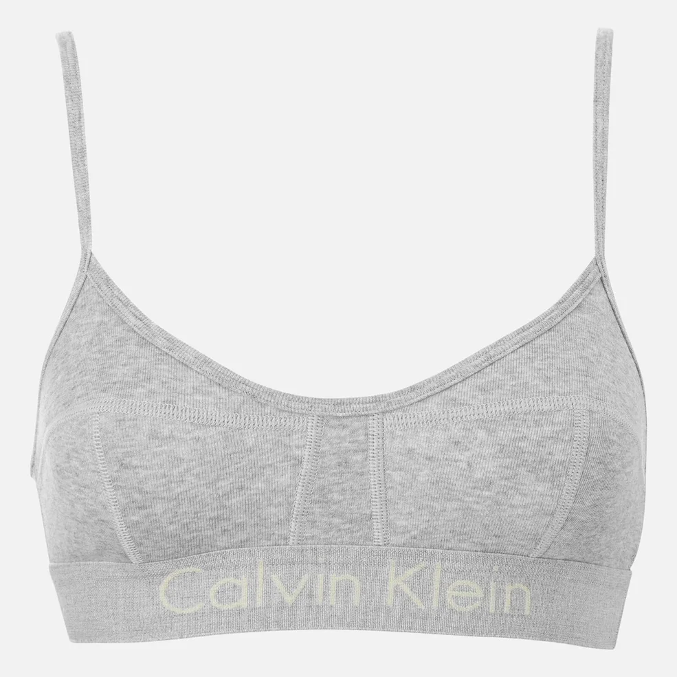 Calvin Klein Women's Unlined Bralette - Grey Heather Image 1