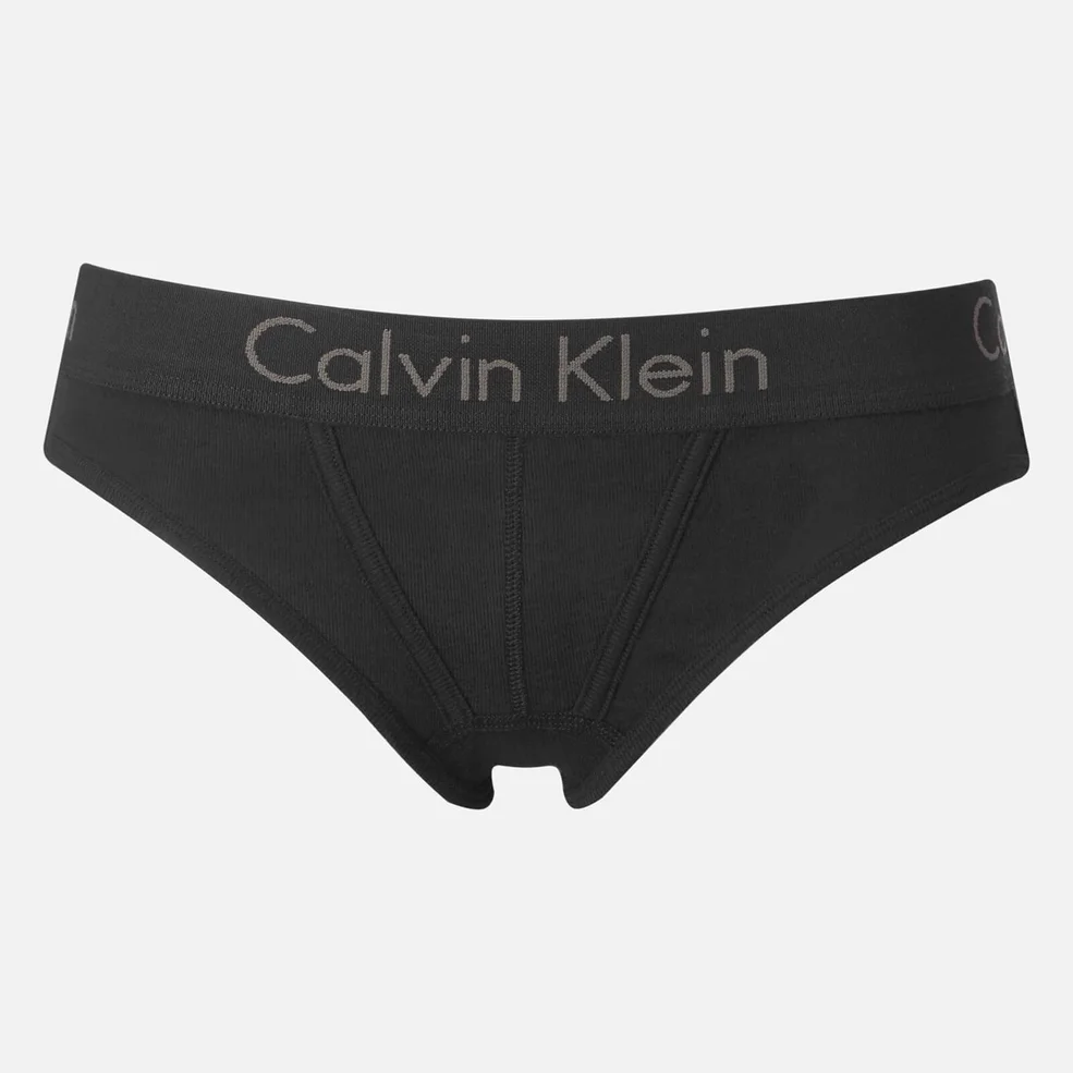 Calvin Klein Women's Logo Band Bikini Briefs - Black Image 1