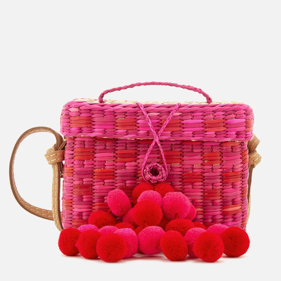Nannacay Women's Roge Small Pompom Bag - Pink/Red Image 1