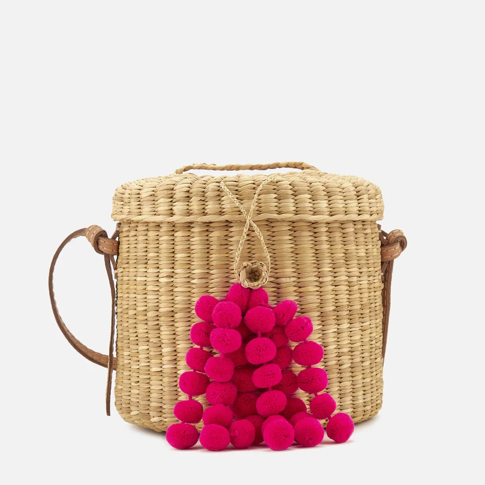 Nannacay Women's Ana Blossom Bucket Bag - Off White/Pink Image 1