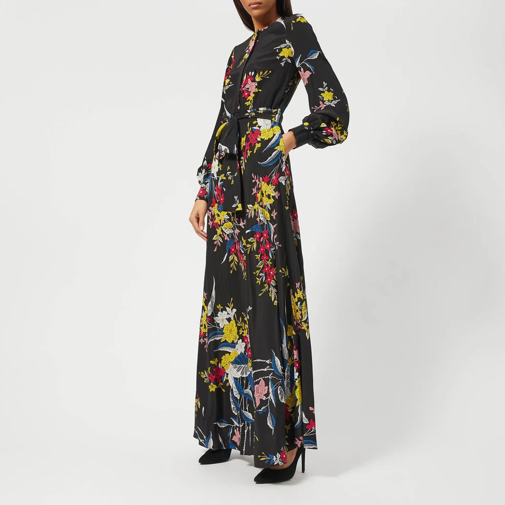 Diane von Furstenberg Women's Waist Tie Maxi Dress - Camden Black Image 1