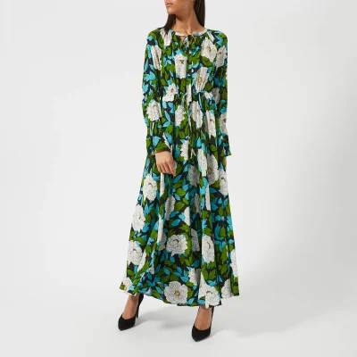 Diane von Furstenberg Women's Bethany Cinch Sleeve Maxi Dress - Boswell Ivory