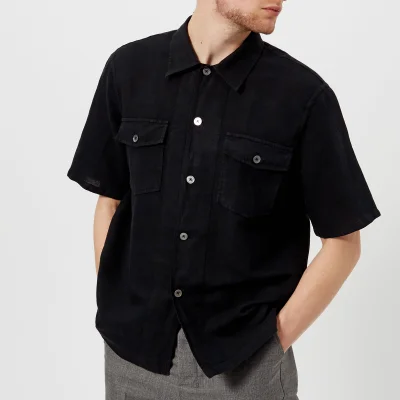 Our Legacy Men's Chamois Short Sleeve Shirt - Black